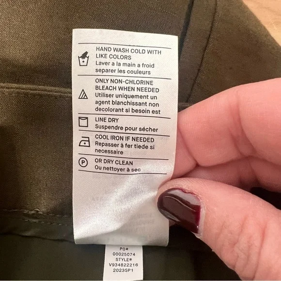 VINCE Women’s Linen-Blend High-Waist Pull-On Pant Sz. Large Olive Green Trousers - Picture 11 of 13